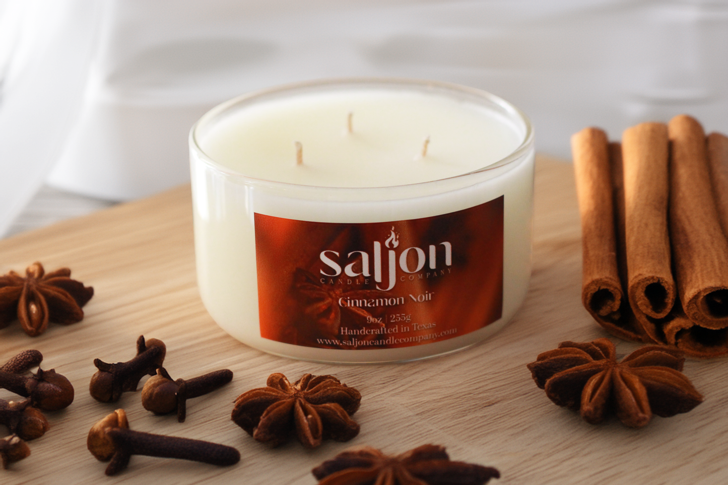 Cinnamon Noir | 8.5oz Three Wick Candle